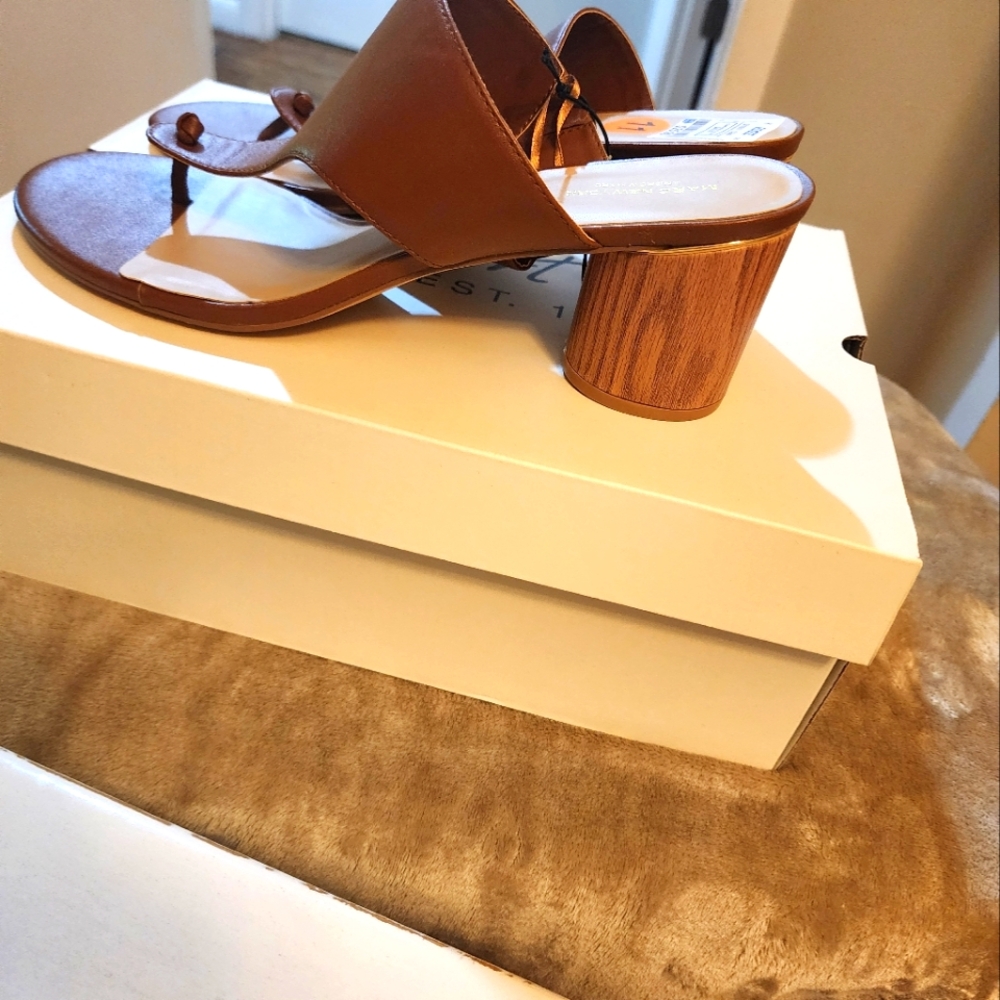 Cognac Thong  Sandals